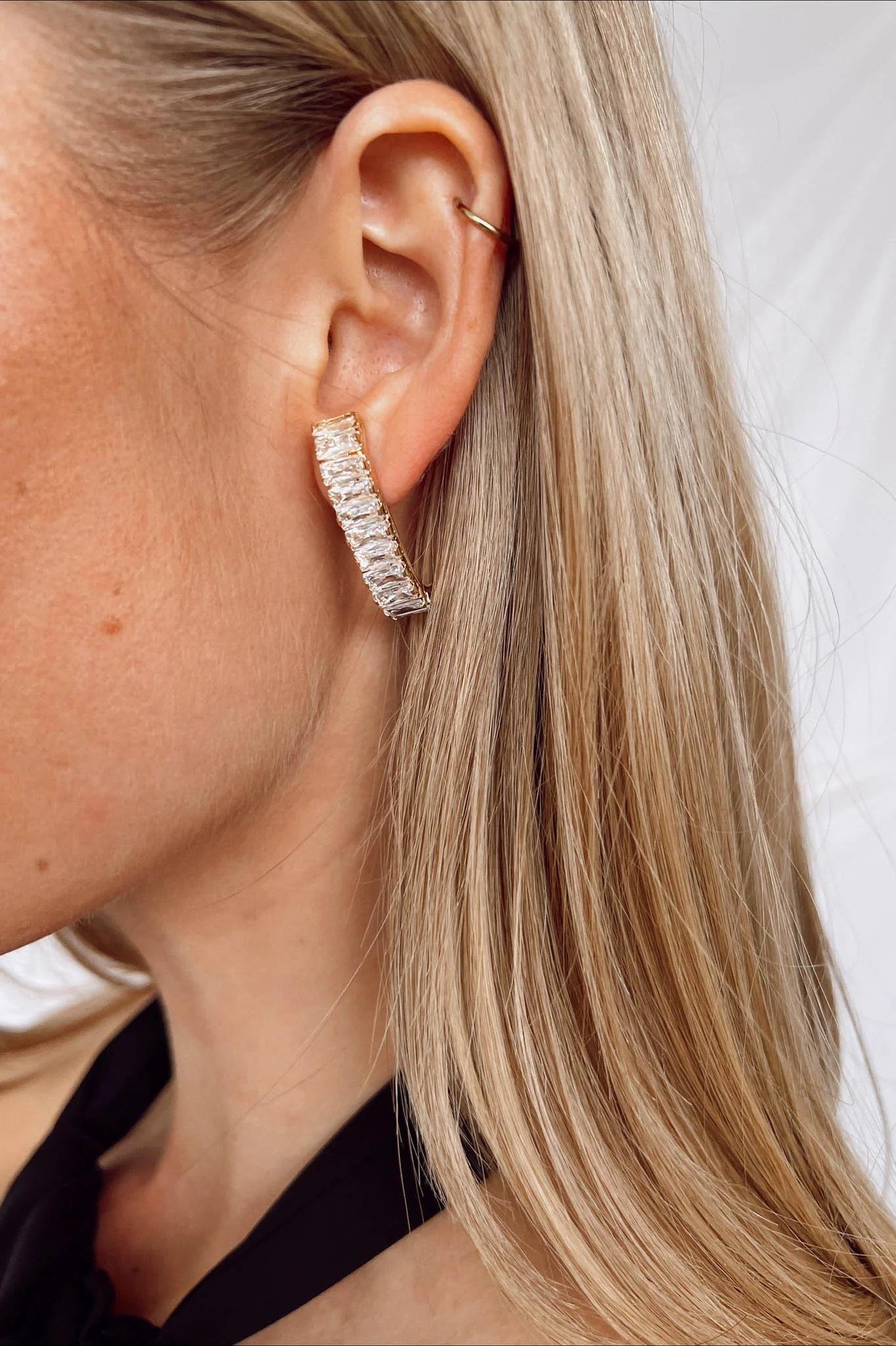 Baguette Stud Earrings - Image 2