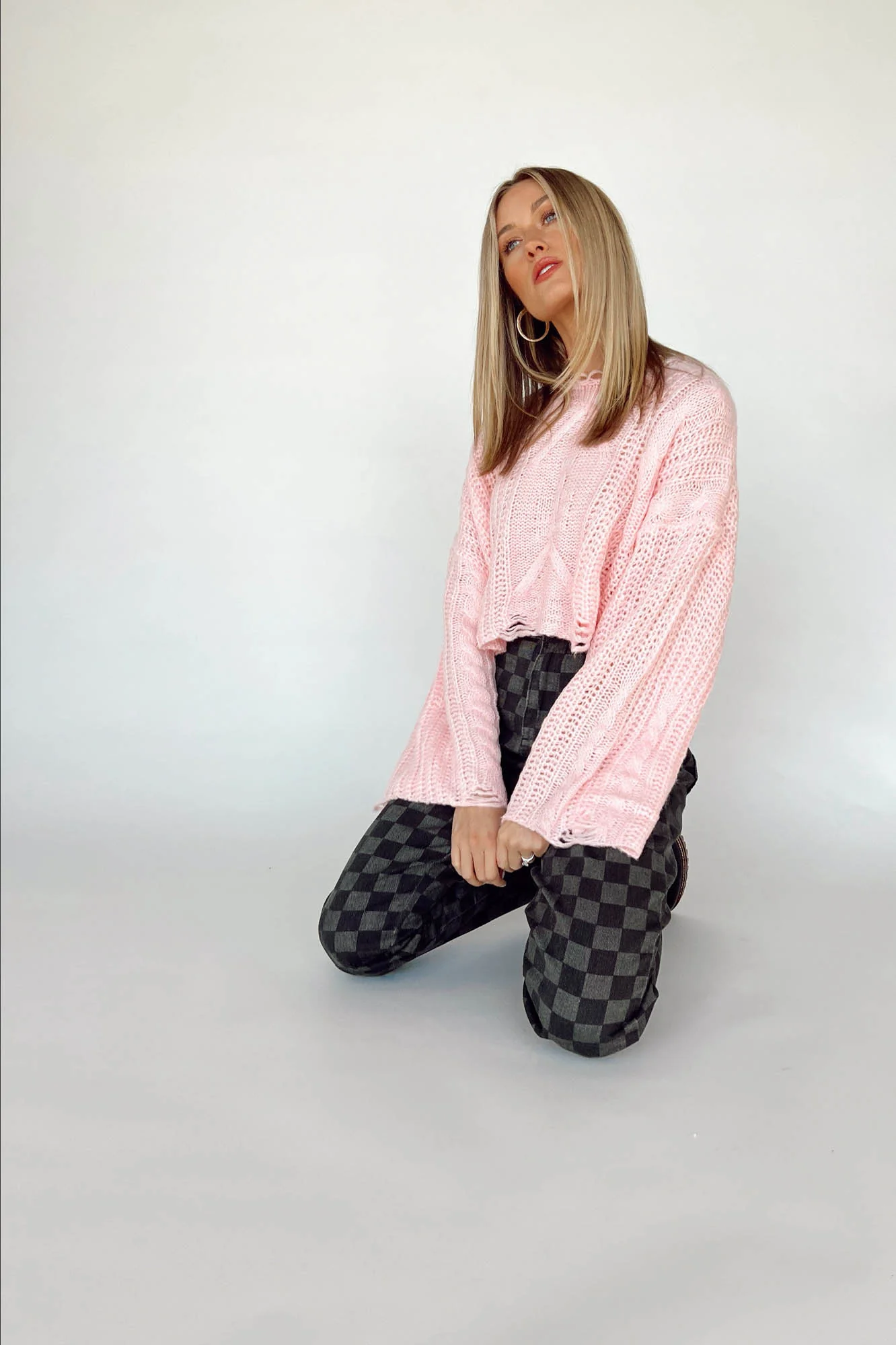 Distressed Out Sweater in Color