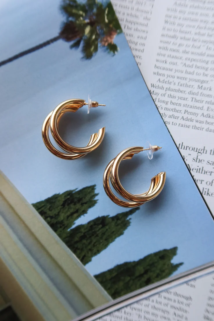 Fiji Gold Hoops