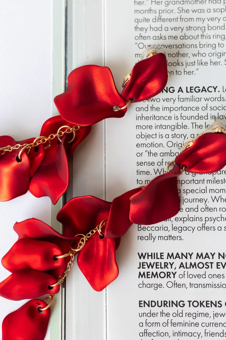 Rose Petals Earrings - Image 4